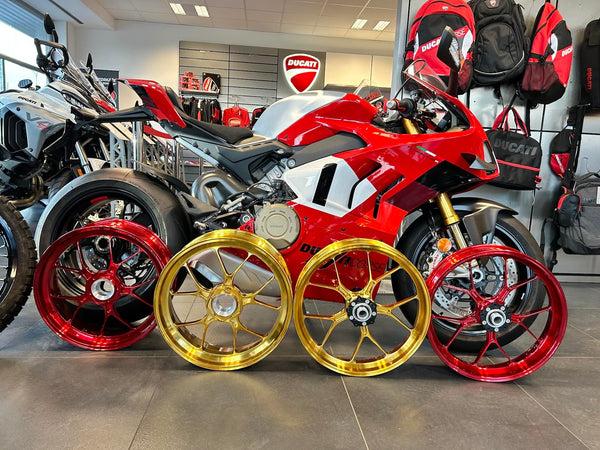 TITAX wheels fitted to a motorcycle