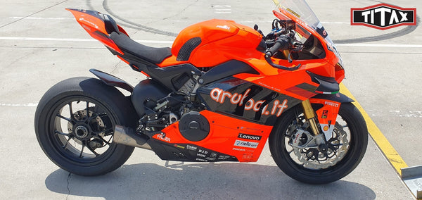 TITAX wheels fitted to a motorcycle