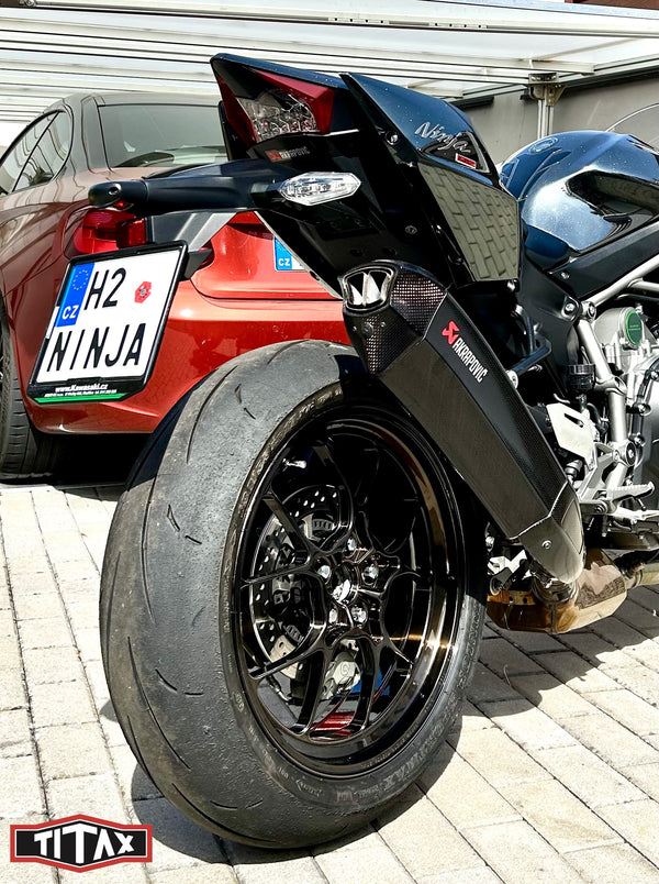 TITAX wheels fitted to a motorcycle