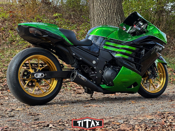 TITAX wheels fitted to a motorcycle