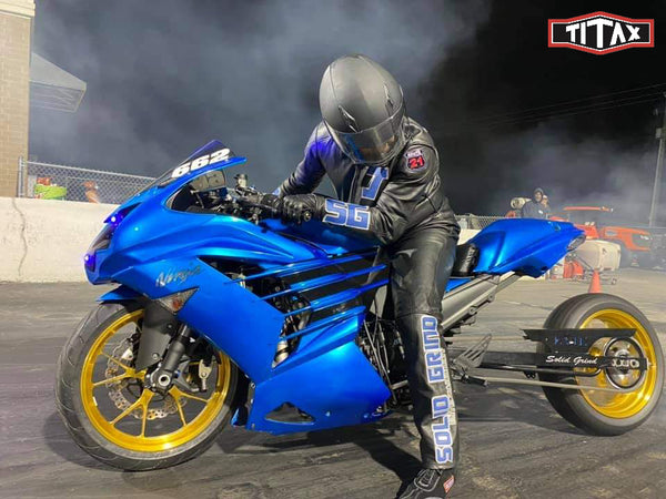 TITAX wheels fitted to a motorcycle