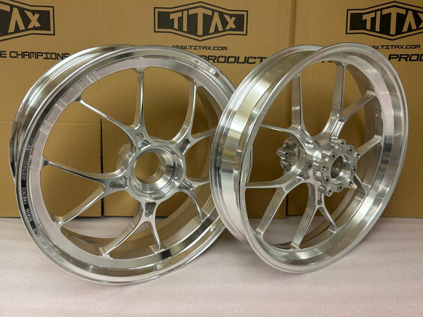 TITAX wheels fitted to a motorcycle